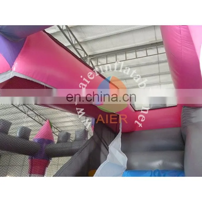 2017 new inflatable cheap castle rose pink bouncy castle kids cute jumping castle house inflatable for wholesale