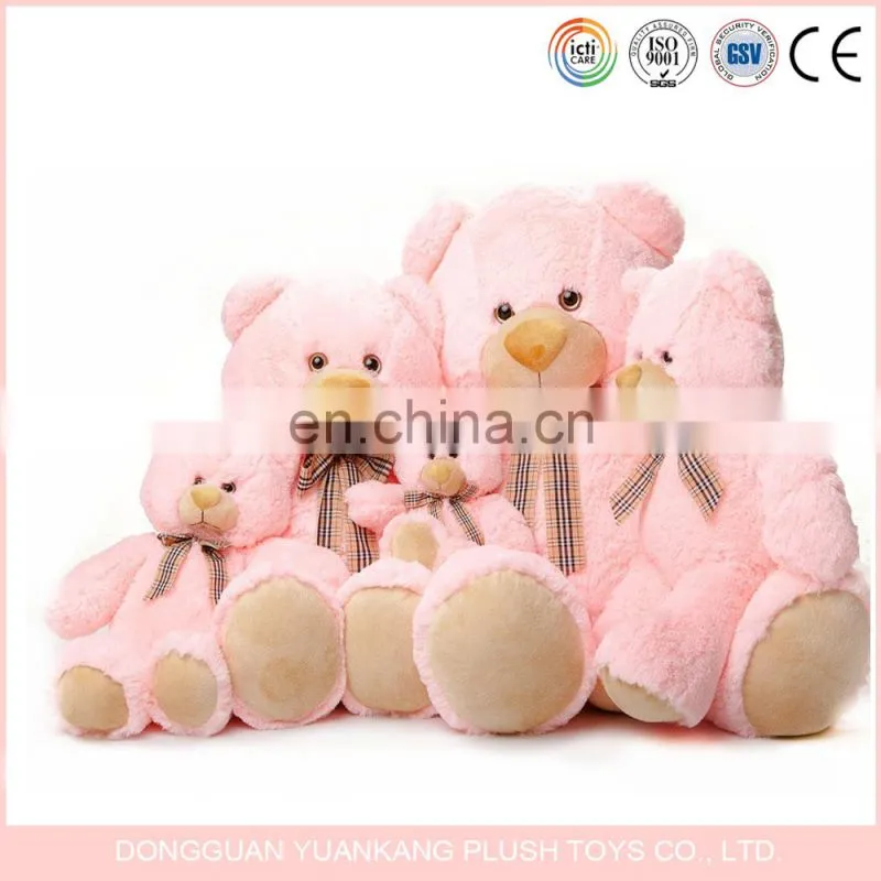 100% cotton wholesale colorful small pink and blue, light brown teddy bear plush soft toy