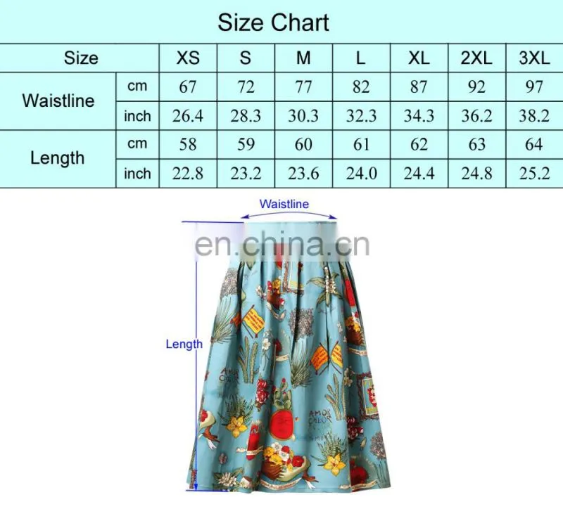 Grace Karin Occident Women's Vintage Retro Short Cotton 50s Skirt 21 Patterns CL6294-20