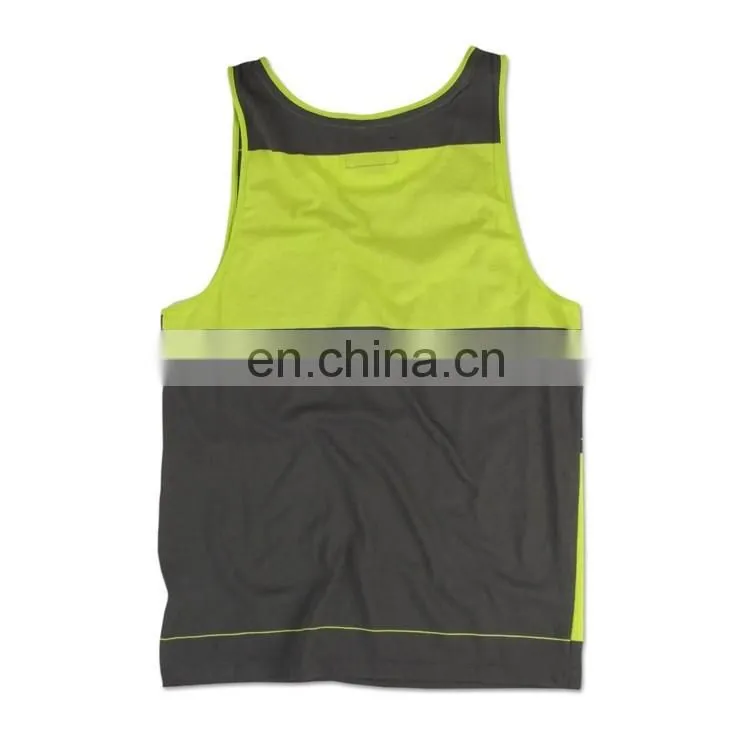 the latest design men fitness vest plain cheap design pocket tank tops for men