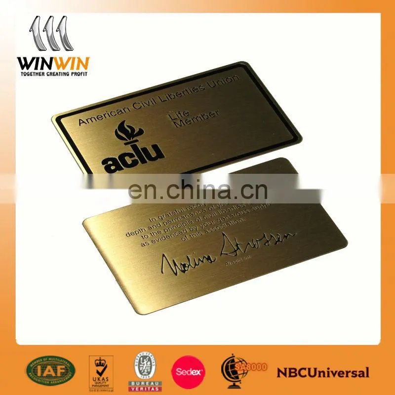 2013 electrical appliances nameplate/custom brass nameplates/nameplate wholesale/manufacturer