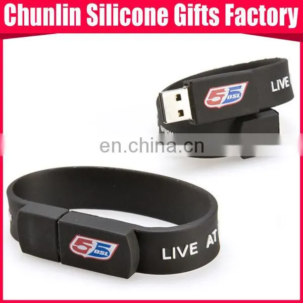 promotional silicone usb bracelet wristband usb wholesale