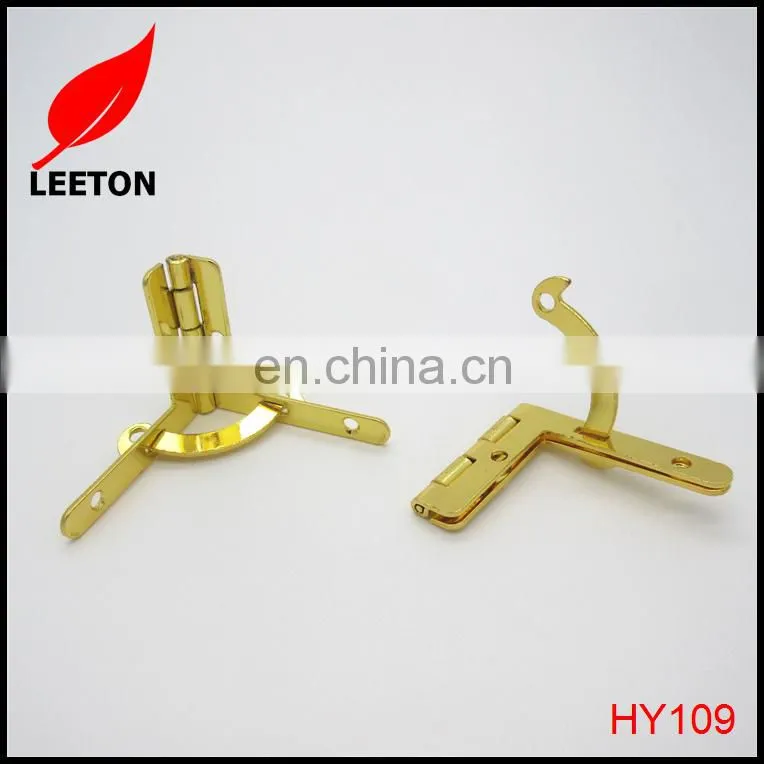 Factory supply shiny gold quadrant hinge for wooden boxes