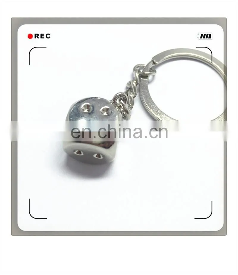Custom logo metal key chain pendant with rhinestone