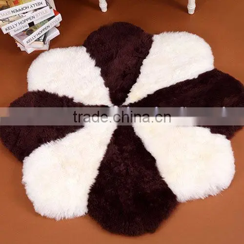 Wholesale Circular Home Decorative Sheepskin Rugs for Sale