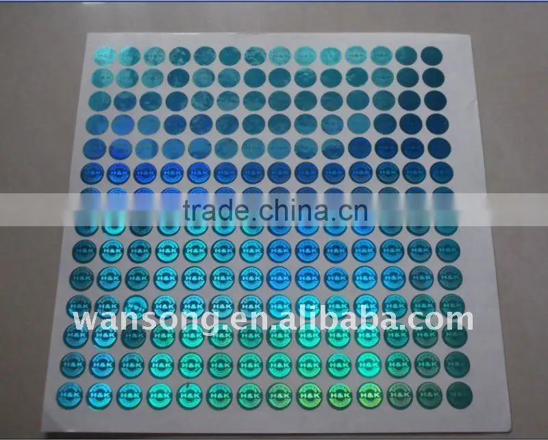 3D hologram sticker with company logo printing