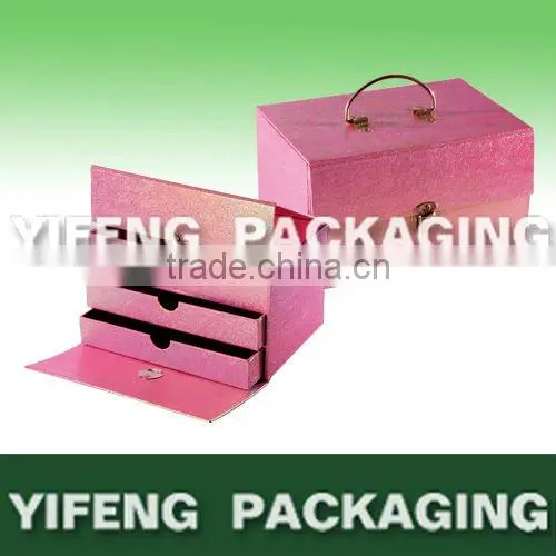 cardboard storage box with drawer