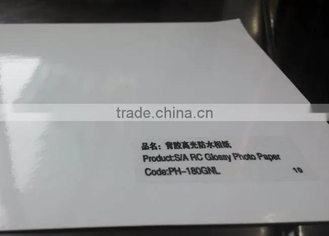 RC Adhesive inkjet Glossy Photo Paper 180gsm