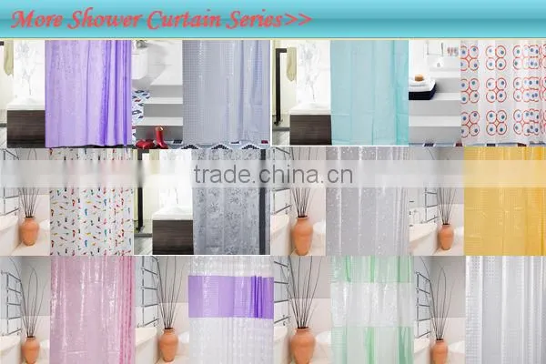 PVC transparent printed 3d curtain