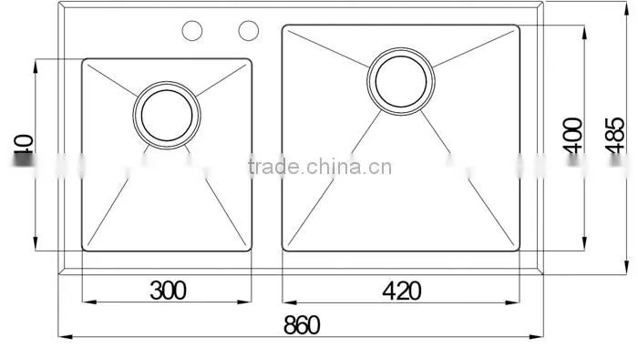 Round Edge Sus304 Table Top Glass Wash Basin