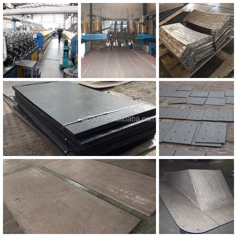 Chromium Carbide Overlay Wear Resistant Hardfacing Steel Plate with high hardness
