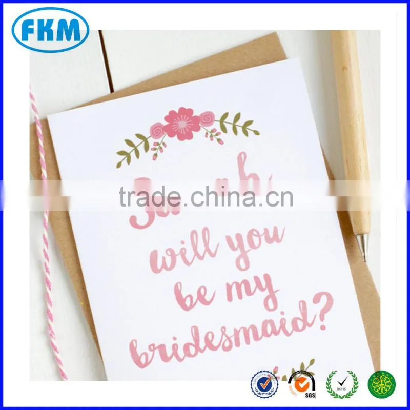 personalised bridesmaid card