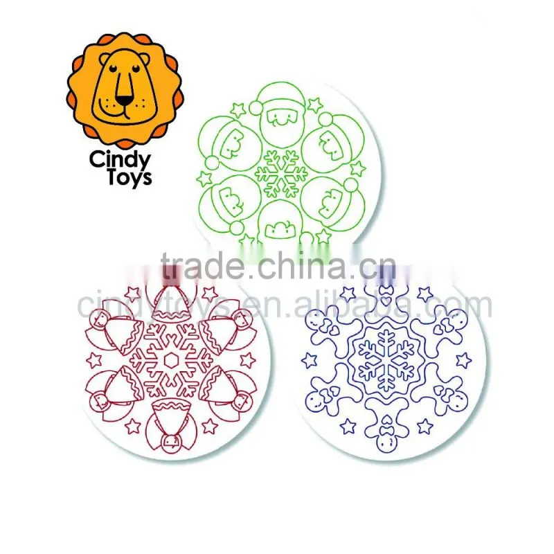 Wooden Rubber stamps Christmas Mandalas 3 pcs for Christmas