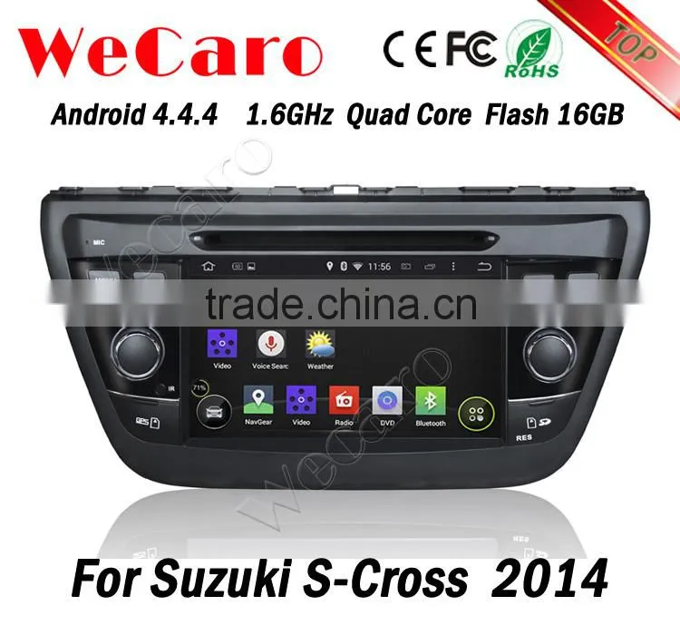 Wecaro WC-SU7058 7" Android 4.4.4 WIFI 3G touch screen car dvd player for suzuki s- cross car radio gps 2014