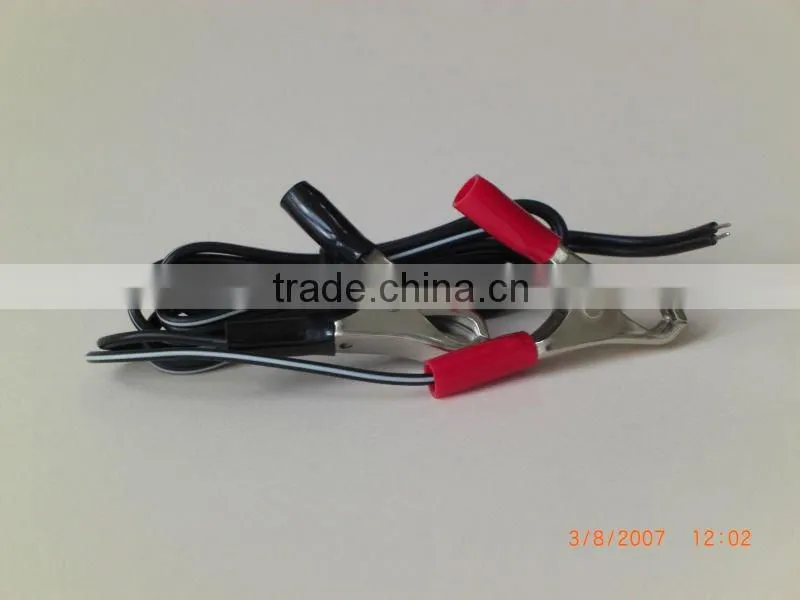 UL SPT-2 18AWG cable 2pin connector to 15A Nickel battery clip cable assembly