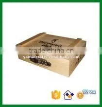 Customized wooden wine box with handle