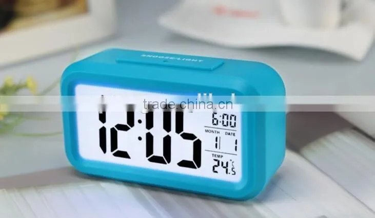Multicolor Smart Alarm Clock Night Light ABS Color Randomly Clock With Temperature