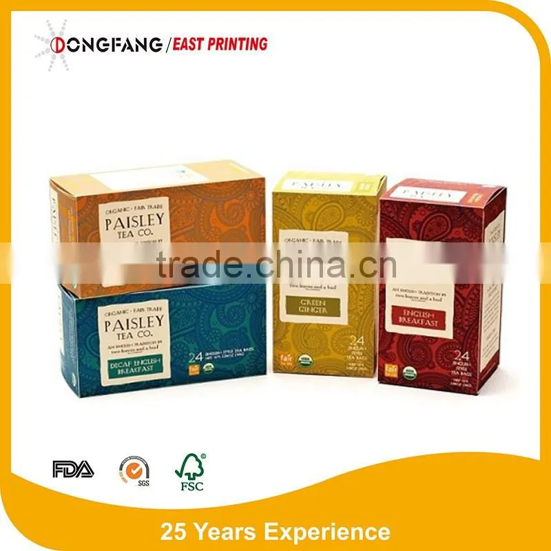 red seal raspberry leaf tea box paper tea boxwith lamination&stamp
