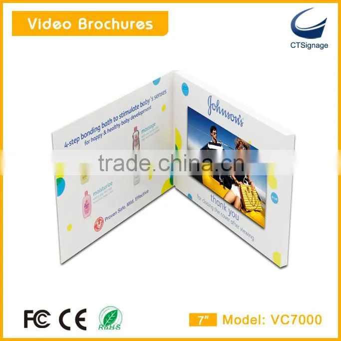 7 inch tft lcd screen sexy video books booklets brochures business cards displays vc7000