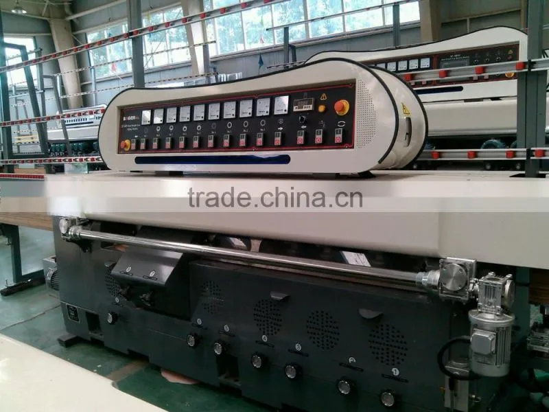 glass edge grinding machine with 9 motors/glass polishing machine supplier