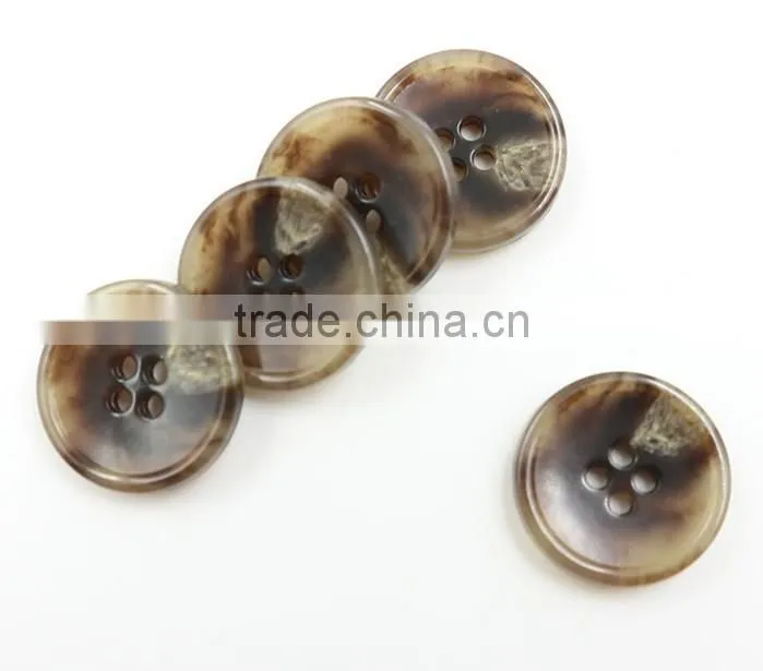 Sedex Audited Factory 2 Pillar burnt rim 4 holes fire proof urea button, urea suit button