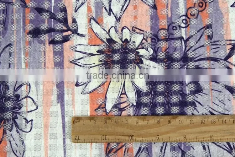 China factory cheap flower african print polyester lace fabric top quality