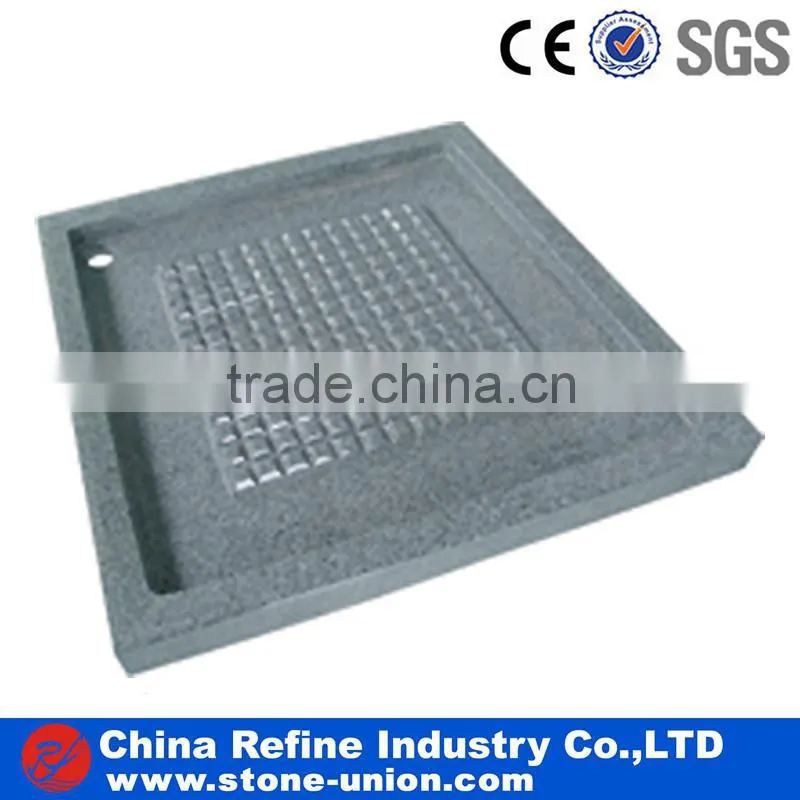 grey bathroom shower pans