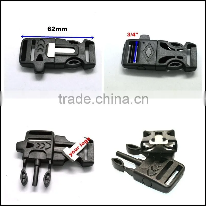 factory price firestarter whistle bracelet buckle