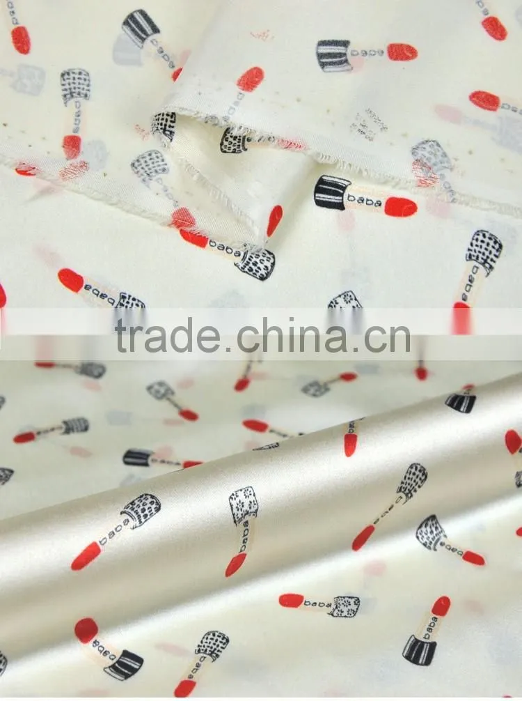 New style china strech silk satin printed fabric for dress