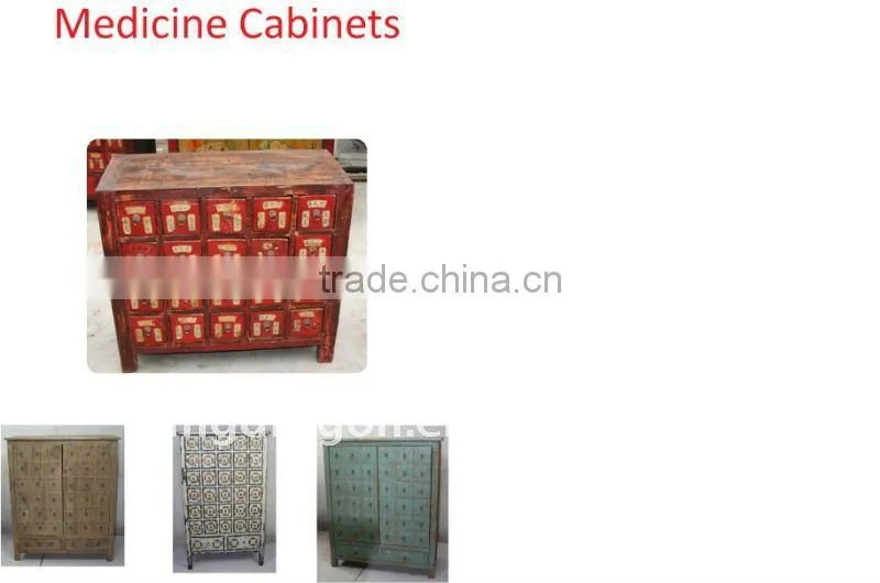 Chinese antique medicine cabinet with drawers