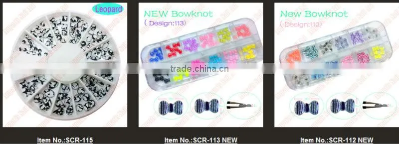 Nail Art 5mm bow tie Wheel 3D Design Decoration Tips UV Acrylic clay Manicure Rhinestones! DIY Hot