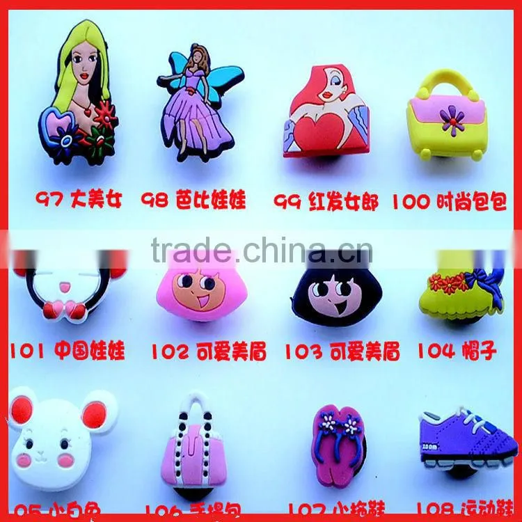 Funny 3d plastic custom shoe decoration