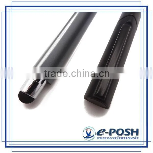 Triangle aluminum extrusion barrel touch screen roller ball point pen with stylus