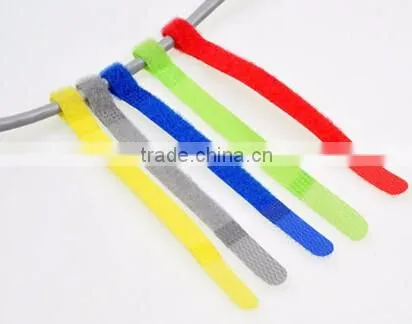 Adjustable colors back to back Hook and loop straps cable tie