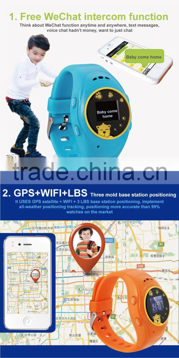 Children Smart Bracelet SOS Call Location Finder Locator Tracker GPS Monitor Watch
