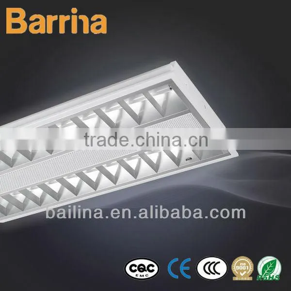 3X28w T5 recessed fluorescent grid lamp embeded mounted