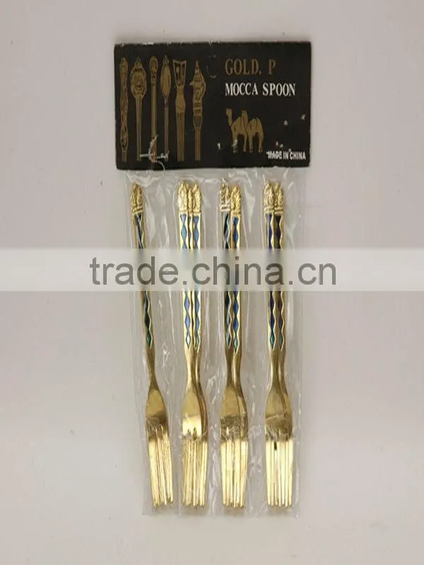 2014 High quality gold-plated stainless cutlery