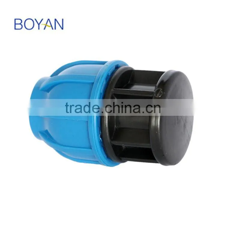 PP compression plastic pipe fitting end cap