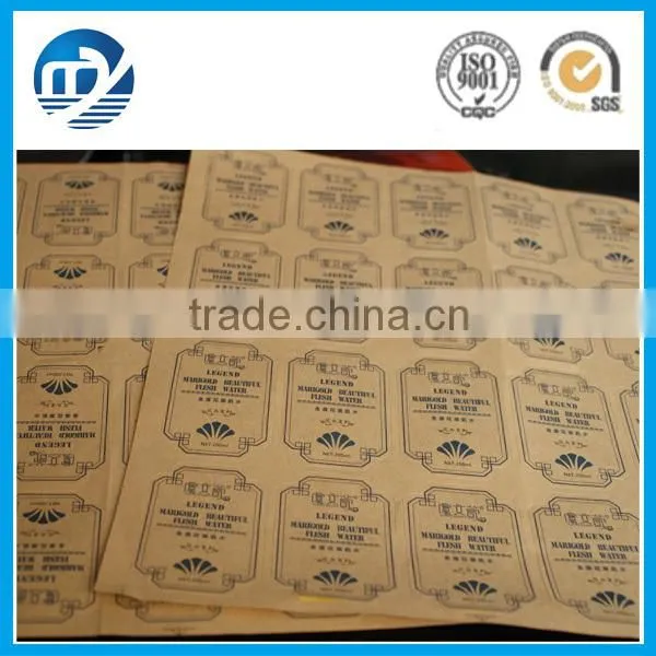 Self adhesive kraft paper sticker with high quality
