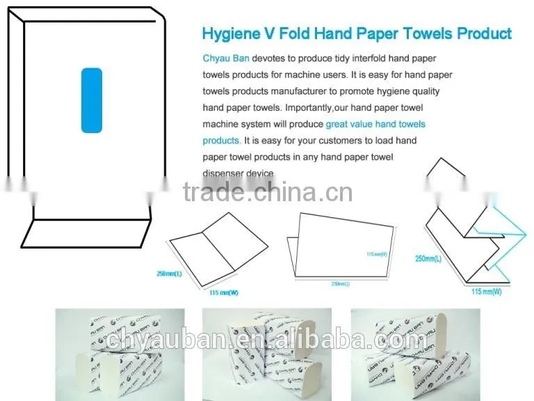 Film Wrapping Package V Folding Hand Paper Towel Processing Machinery Line