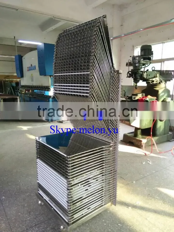 Multilayer Stainless Steel Solid Plate Drying Rack with Chassis Cart for Electronics