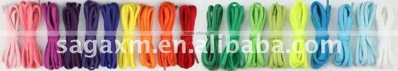 7mm black polyester black oval shoelace