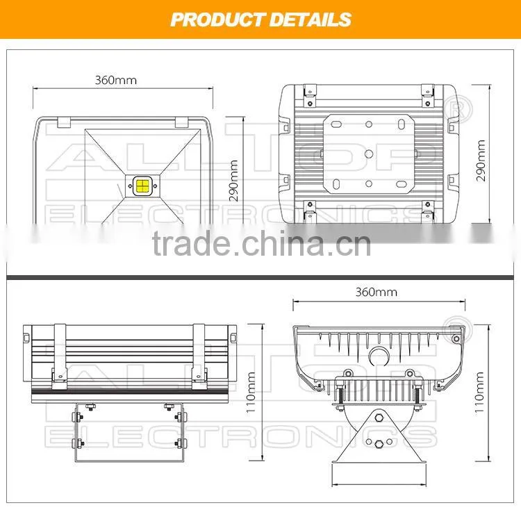 High qulity IP67 waterproof outdoor led flood light 100w