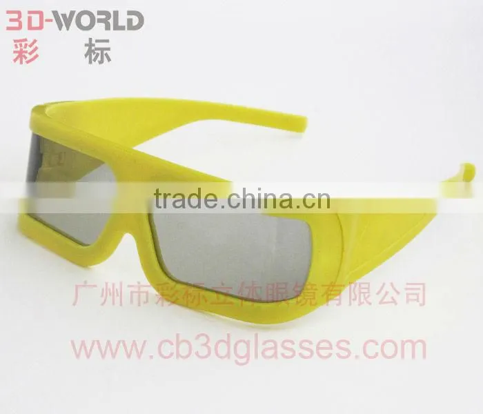 Yellow frame red&cyan 3d glasses plastic
