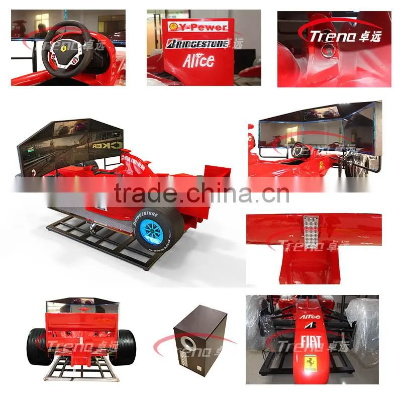 Red flash designed for man 6dof motional racing car ferrari
