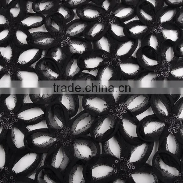 hot sale sequins chiffon ribbon twine embroidery design indian embroidery lace