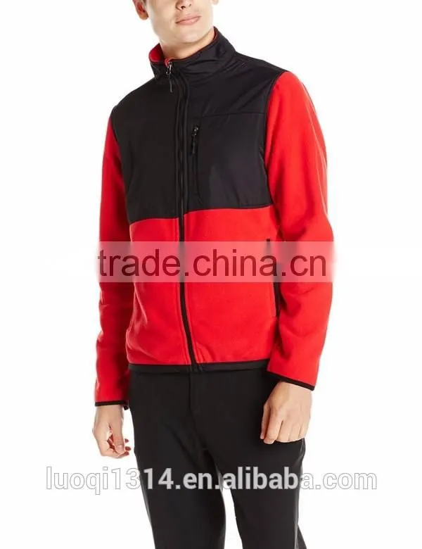 Mens high quality mock neck jackets zip up custom sports polar fleece jacket