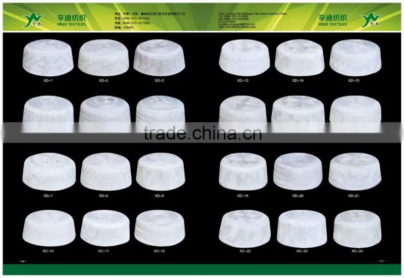 made in chinamanufacturing embroidery muslim hats