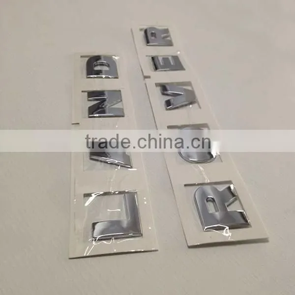 Hot sale car emblem 3D self-adhesive black ABS plastic car emblem custom