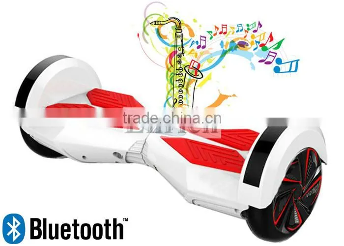 self balancing electric scooter with led light and buetooth speaker